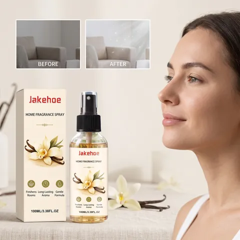 JAKEHOE Vanille Luchtverfrisser Spray 100ml Voor Huis Slaapkamer Woonkamer Toilet Textiel Ruimte Ontgeurende Geurspray