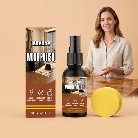 JAKEHOE Wood Polish Furniture Floor Refurbishing Polishing Wax Agent Brightening Cleaning Care Liquid With Sponge