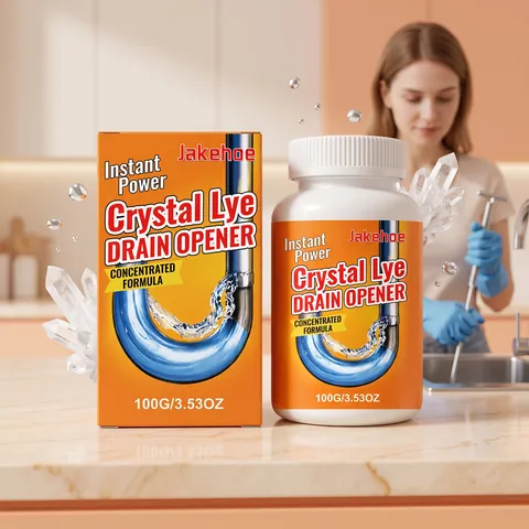 JAKEHOE Powerful Pipe Dredge Agent Crystal Lye Drain Opener For Kitchen Bathroom Sink Toilet Clog Remover Cleaning Powder