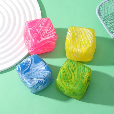 Malzzucker Marmor Fließmuster Wasserwürfel Squishy Spielzeug Stressabbau Quetschspielzeug Für Erwachsene Büro Dekompression Spielzeug