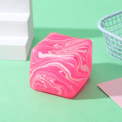 Malzzucker Marmor Fließmuster Wasserwürfel Squishy Spielzeug Stressabbau Quetschspielzeug Für Erwachsene Büro Dekompression Spielzeug