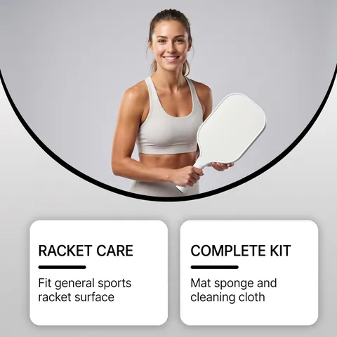 Jakehoe Racket Reset Cleaner Set 60ml Gentle Formula Restoration Spray With Microfiber Cloth And Sponge For Pickleball Paddle Surface Maintenance
