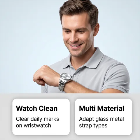 Watch Cleaning Spray Kit Portable Metal Glass Surface Care Solution With Microfiber Cloth For Watches Jewelry Maintenance