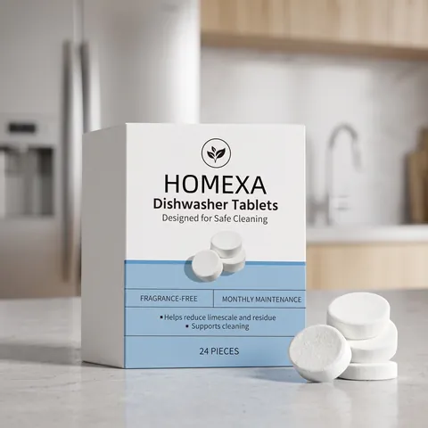 HOMEXA Limpiador Lavavajillas Pastillas Mantenimiento Mensual Descalcificación Manchas Aceite Desodorizante Sin Fragancia Limpieza Profunda