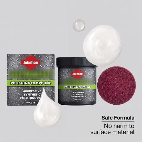JAKEHOE Furniture Polishing Paste Compound For Wood Stone Cleaning Restoration Shine Maintenance With Sponge Pad