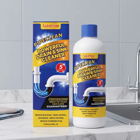 Jakehoe Powerful Drain Clog Remover Pipe Cleaning Powder For Sink Toilet Hair Grease Dissolving Odor Control Home Supplies