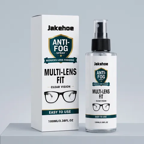 JAKEHOE Anti Fog Spray For Glasses Reduces Lens Fogging Multi Lens Fit Clear Vision Portable Cleaner For Eyeglasses Goggles
