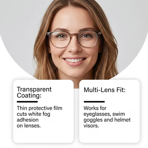 JAKEHOE Anti Fog Spray For Glasses Reduces Lens Fogging Multi Lens Fit Clear Vision Portable Cleaner For Eyeglasses Goggles