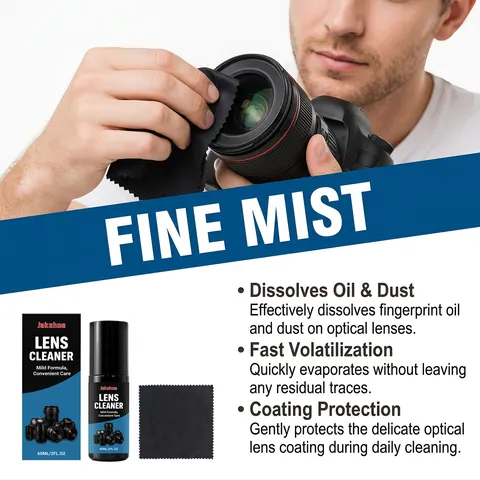 Kit de Nettoyage Professionnel pour Objectif d'Appareil Photo Avec Chiffon en Microfibre Spray Optique Portable pour Appareils Photo DSLR