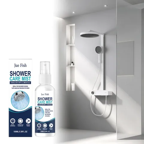 Jue Fish Shower Care Mist Limescale Cleaner Spray For Shower Head Faucet Bathroom Fixture Descaling Cleaning
