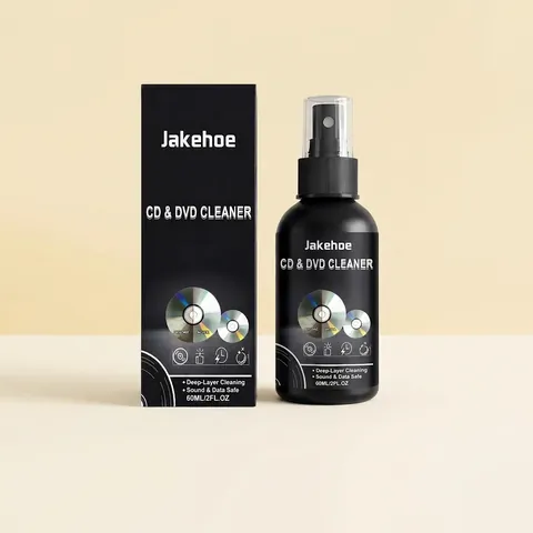 JAKEHOE Professionelles CD DVD Reiniger Spray Tiefenreinigung für Disc Vinyl Fingerabdrücke Staubentfernung