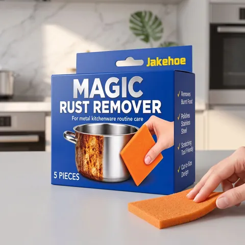 JAKEHOE Estropajos para Eliminar el Óxido para Limpiar Metales en la Cocina Esponjas de Pulido de Fibra de Poliéster