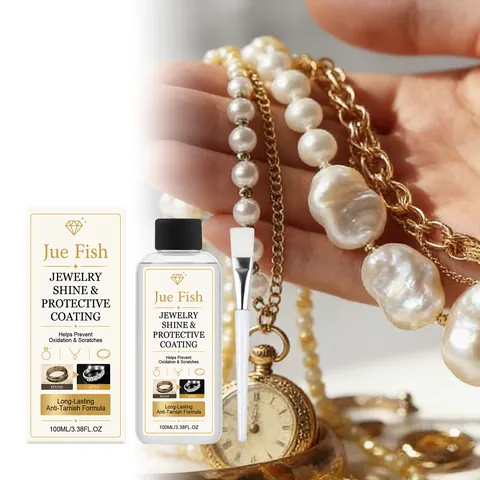 Jue Fish Schmuckreiniger Und Schutzbeschichtung Antioxidations-Anlaufschutz Glanzwiederherstellungslösung Für Gold Silberschmuck Wartungspflegeset