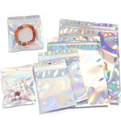 Transparent PVC Self Sealing Jewelry Bags Dustproof Reclosable Small Plastic Storage Bags For Beads Earrings Findings