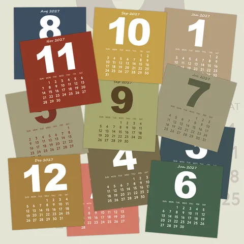2026 Muurkalender Kaarten Minimalistisch Esthetisch Decoratief Papieren Kalender Voor Thuis Kantoor Bureau Studie Kamer Decor