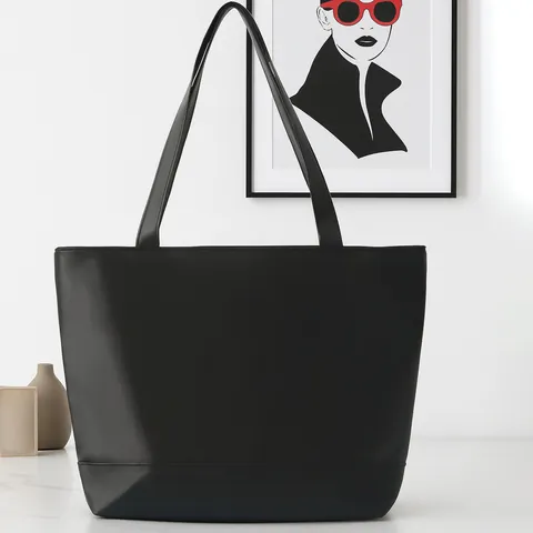 Große Kapazität Tote Bag Für Frauen PU Leder Lässige Umhängetasche Pendler Handtasche Einfarbig Mode Shopper Tasche