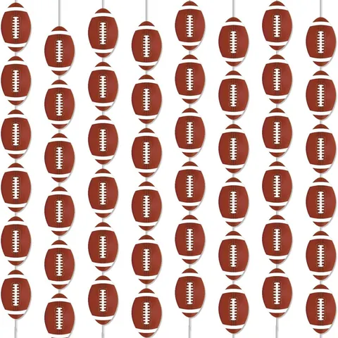 Sports Theme Party Decoration Paper Garland Rugby Football Banner Hanging Bunting For Super Bowl Game Event Venue Layout Streamer Banner Decor