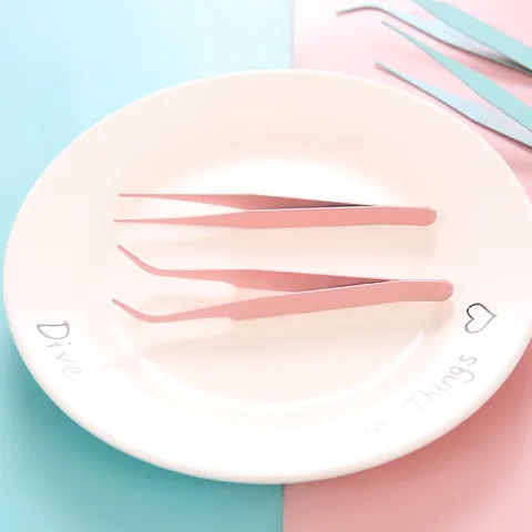 Macaron Farbe Legierter Stahl Präzisionspinzette Für DIY Handgemachtes Scrapbooking Und Wimpernverlängerung Gerade Und Gebogene Spitze