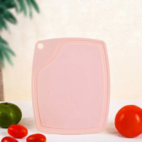 Small PP Plastic Cutting Board For Kitchen Home Dormitory Fruit Vegetables Non-Slip Anti-Spill Groove With Hanging Hole Chopping Board