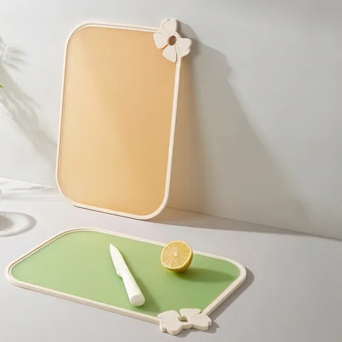 Cream Butterfly Double-Sided Cutting Board Thickened PP TPR Plastic Chopping Board Non-Slip Kitchen Board For Meat Fruit