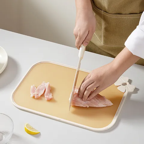 Cream Butterfly Double-Sided Cutting Board Thickened PP TPR Plastic Chopping Board Non-Slip Kitchen Board For Meat Fruit