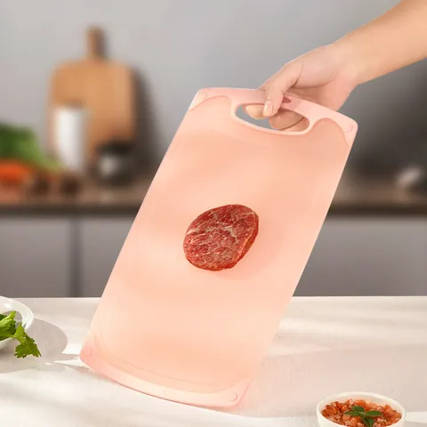 Wheat Straw Kitchen Cutting Board Anti-Slip Chopping Block Thick Plastic Board With Hanging Hole For Fruit Vegetable
