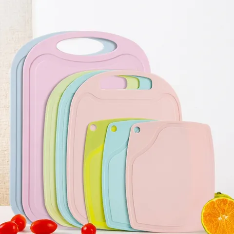 Food Grade PP Plastic Cutting Board With Handle Anti-Slip Juice Groove Thickened Chopping Board For Kitchen Vegetables Fruit