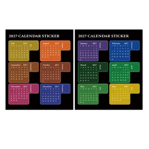 2026 Monthly Calendar Stickers Index Labels Planner Sticky Tabs For Notebook Journal Diary Office School Multicolor Paper Stickers