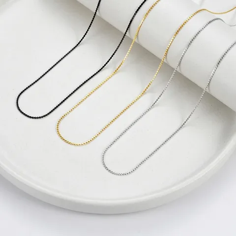 Collana A Catena In Acciaio Inossidabile Sottile Maglia S A Onda Girocollo Clavicola Minimalista Gioielli Fai Da Te Unisex