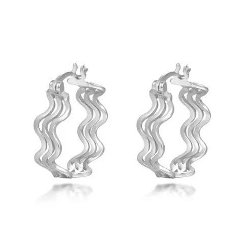 925 Sterlingsilber Wellen Twist Creolen Für Damen Minimalistisch INS Stil Geometrische 18K Vergoldete Rhodium Silber Schmuck