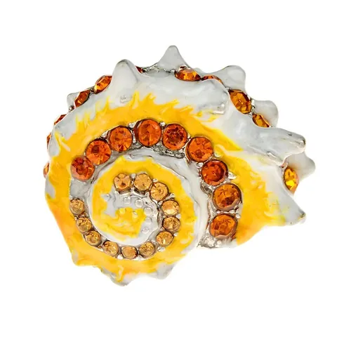 Mode Mariene Leven Wulk Seestern Brosche Voor Vrouwen Legering Emaille Strass Kunstparel Kleding Accessoires Sieraden