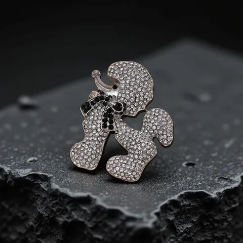 Schattig Dier Poodle Teckel Hond Brosche Pin Legering Strass Ingelegde Corsage Badge Kleding Accessoires Sieraden Cadeau Vrouwen