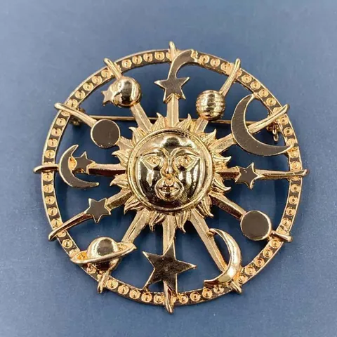 Vintage Baroque Alloy Artificial Pearl Rhinestone Brooch Gold Star Moon Tulip Ginkgo Leaf Bow Flower Palace Style Women Jewelry