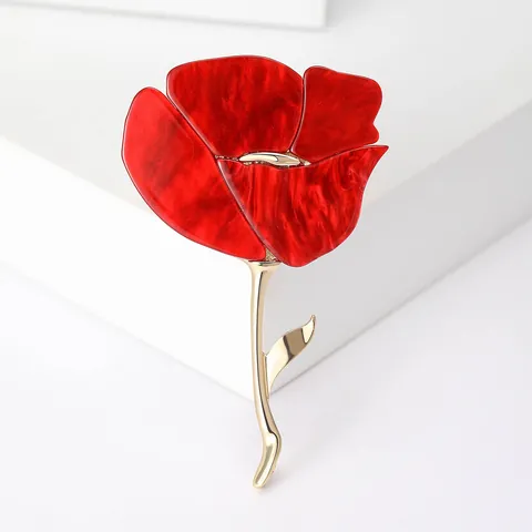 Large Alloy Flower Brooch Fashion Petal Pin Enamel Floral Corsage For Coat Suit Accessories Wedding Banquet Jewelry For Women