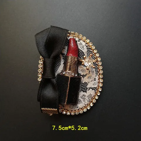 Broche Vintage Estilo Palacio Barroco Aleación de Zinc Tejido Lazo Strass Perla Artificial Borla Broche Para Abrigo Suéter