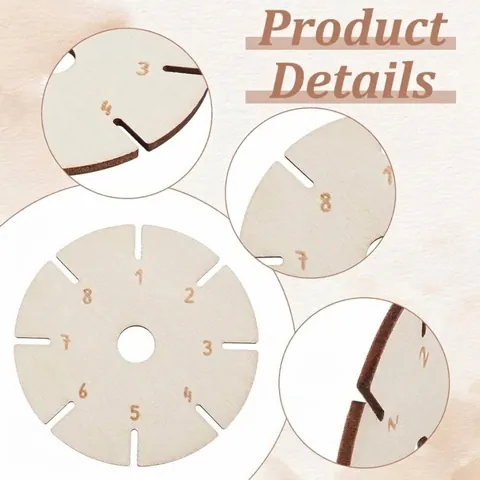 Wooden Kumihimo Disk Braiding Board Hand Weaving Tool For Bracelet Jewelry Making DIY Craft Supplies Natural Wood Plate