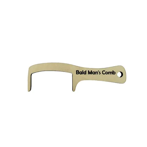 Funny Wooden Bald Man Comb And Brush Novelty Gag Gift Creative Laser Engraved Hair Comb Humor Prank Gift For Men