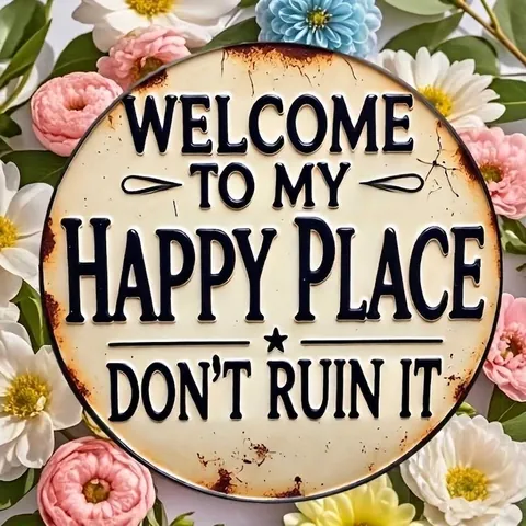 Vintage Hollow Wooden Wall Decor Sand Dollar Shape Round Welcome Sign Plaque For Home Living Room Wall Hanging Decoration