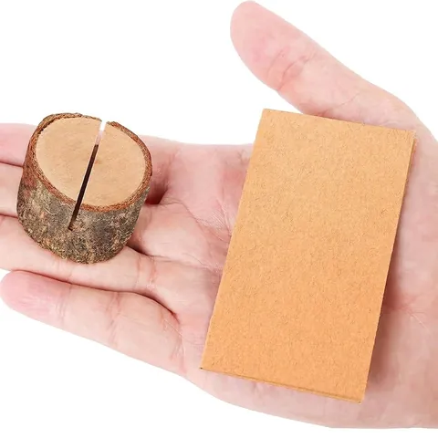 Rustieke Houten Boomstronk Memoclip Natuurlijke Schors Naamkaarthouder Bruiloft Feest Tafelnummer Standaard Foto Clip Decoratie