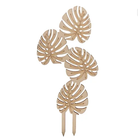 Monstera Leaf Shape Wooden Plant Trellis for Indoor Potted Plants Boxwood Garden Climbing Frame Support Home Decor