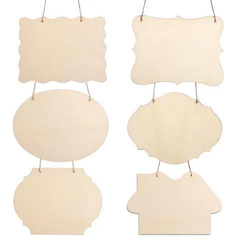 Plaque Suspendue en Bois DIY Étiquettes Animaux Vierges Panneaux en Bois Artisanaux Pour Gravure Laser Décoration De Porte
