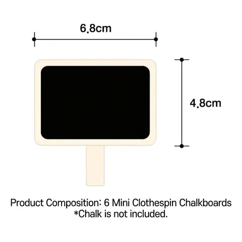 Japanese Style Mini Wooden Blackboard Clips Rectangular Memo Message Note Boards For Home Office Cafe Wedding Decoration