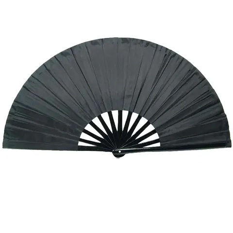 Kung Fu Tai Chi Hand Fan Bamboo Ribs Polyester Taffeta Performance Folding Fan For Martial Arts Dance Square Dance Decoration