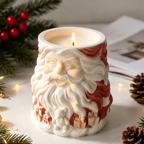 DIY Weihnachtsmann Silikonform 3D Weihnachten Kerze Gips Harz Form Weihnachtsmann Statue Seifenherstellung Werkzeug Heim Deko