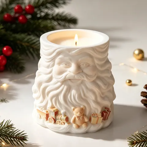 DIY Weihnachtsmann Silikonform 3D Weihnachten Kerze Gips Harz Form Weihnachtsmann Statue Seifenherstellung Werkzeug Heim Deko