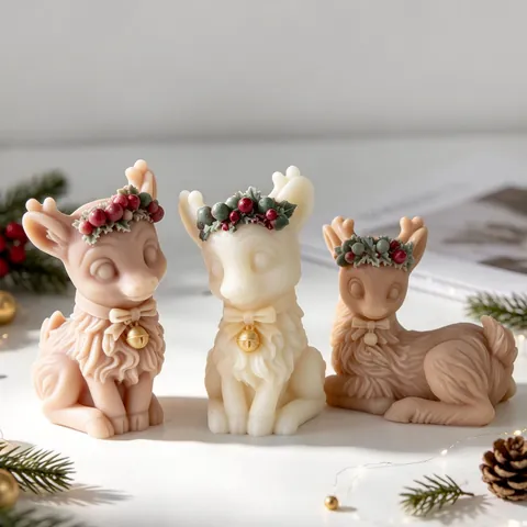 Weihnachten Rentier Silikonform Für Aroma Kerze Gips Harz DIY Rentier Form Festliche Haus Deko Handgefertigtes Bastelwerkzeug
