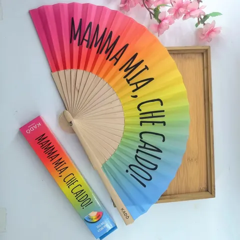 Abanico Plegable de Madera Estilo Español 24 Varillas Tela T/C Estampada Abanico de Mano para Baile Fiesta Boda Decorativo