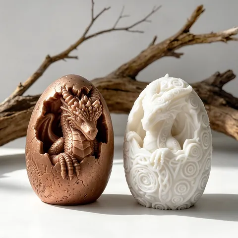 Hatching Dinosaur Egg Silicone Mold For Candle Soap Gypsum Resin Casting DIY Animal Dragon Egg Sculpture Craft Art Decor