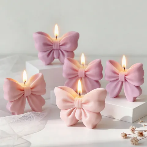 3D Schleife Silikonform Für DIY Aromatherapie Kerze Kristall Harz Epoxid Handgefertigte Schleife Band Form Gießwerkzeug Deko