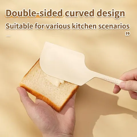 One-Piece Food Grade Silicone Spatula Cream Spreader Heat Resistant Non-Stick Butter Mixing Scraper For Baking Kitchen Tools